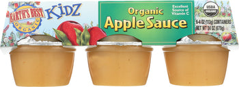 EARTHS BEST: Kidz Organic Apple Sauce 6 Cups, 24 Oz