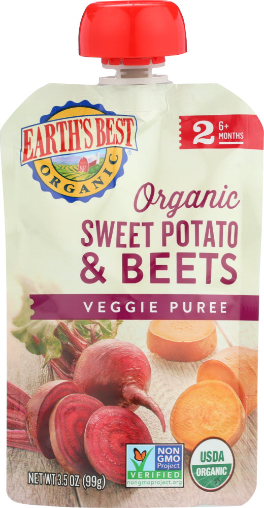 EARTHS BEST: Sweet Potato & Beets Veggie Puree, 3.5 oz