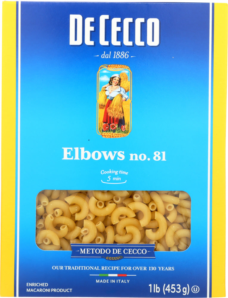 DE CECCO: Pasta Elbows, 16 oz