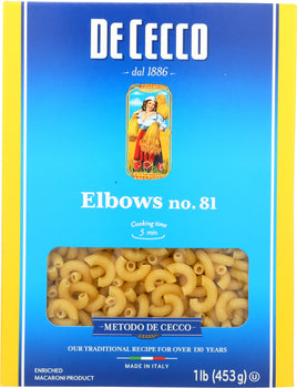 DE CECCO: Pasta Elbows, 16 oz