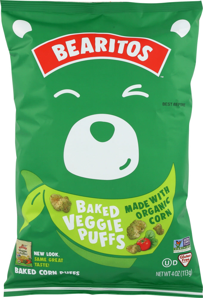 BEARITOS: Snack Puff Veggie Baked, 4 oz