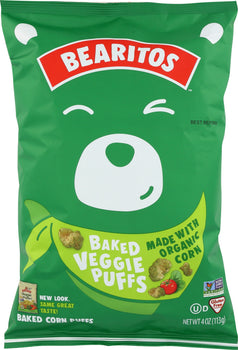 BEARITOS: Snack Puff Veggie Baked, 4 oz