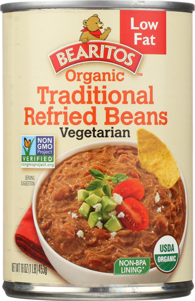 LITTLE BEAR: Refried Beans Original, 16 oz