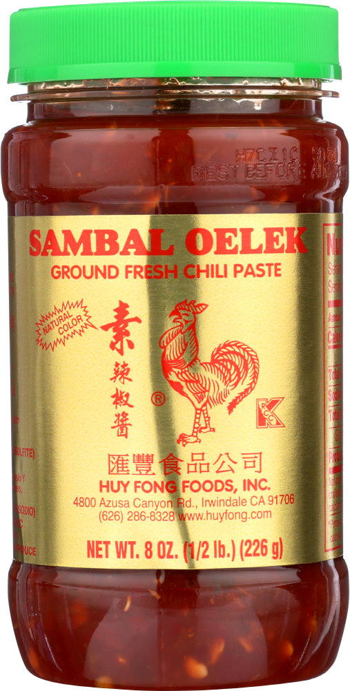 HUY FONG: Sambal Oelek Ground Fresh Chili Paste, 8 oz