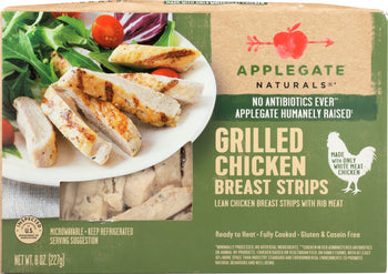 APPLEGATE: Natural Grilled Chicken Breast Strips, 8 oz