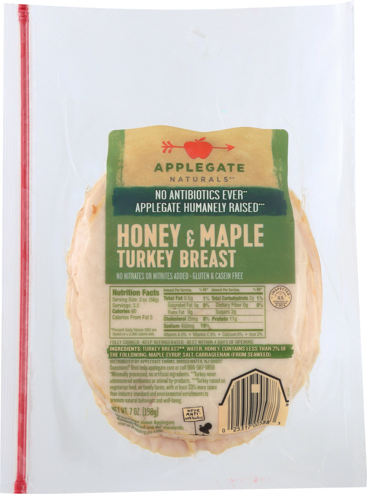 APPLEGATE: Honey & Maple Turkey Breast, 7 oz