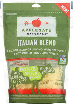 APPLEGATE: Shredded Italian Blend Cheese, 6 oz
