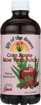 LILY OF THE DESERT: Aloe Vera Juice Cran Apple, 32 oz