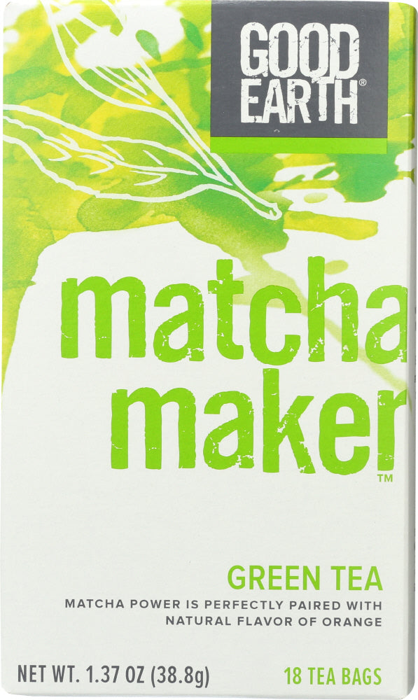 GOOD EARTH: Matcha Maker Green Tea, 18 bg