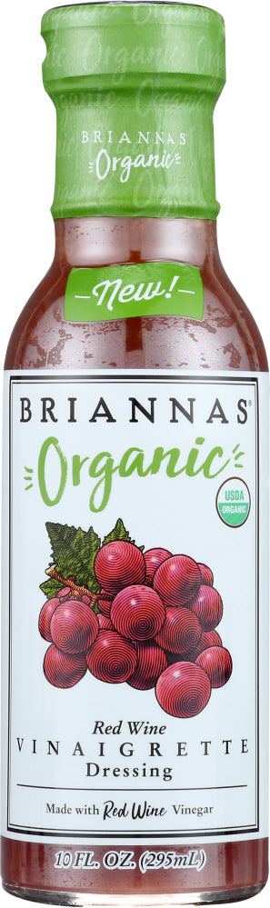 BRIANNAS: Organic Red Wine Vinaigrette Dressing, 10 oz