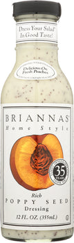 BRIANNAS: Home Style Dressing Rich Poppy Seed, 12 oz