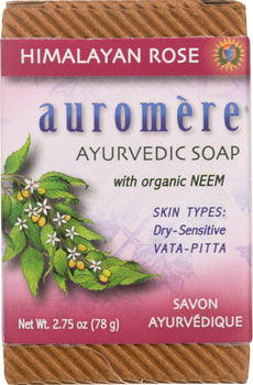 AUROMERE: Soap Bar Himalayan Rose, 2.75 oz