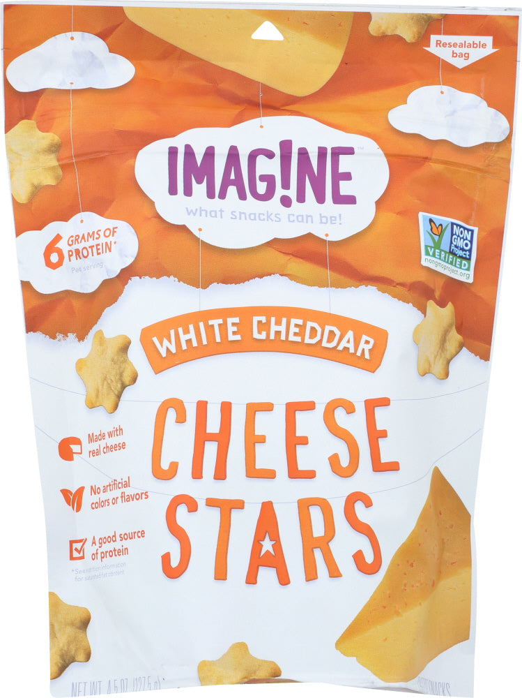 IMAGINE: White Cheddar Cheese Star Crackers, 4.5 oz