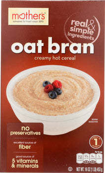 MOTHERS: Hot Oat Bran Cereal, 16 oz