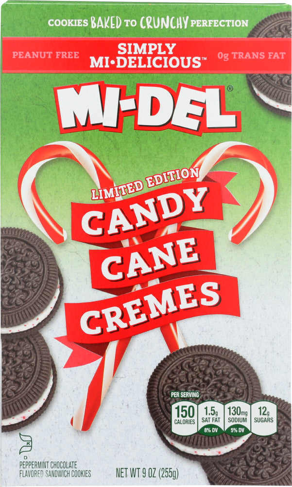 MI-DEL: Candy Cane Cremes Cookies, 9 oz