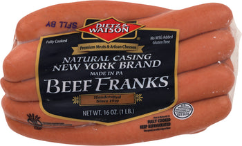 DIETZ AND WATSON: New York Brand Beef Franks, 1 lb