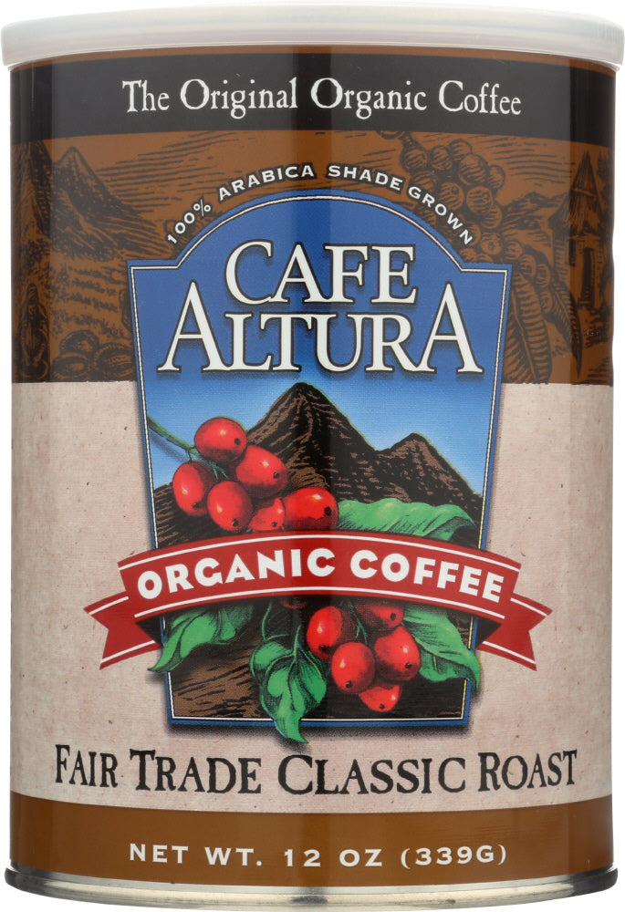 CAFE ALTURA: Organic Coffee Fair Trade Classic Roast, 12 oz