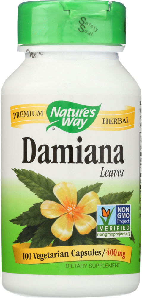 NATURES WAY: Damiana Leaves 400 mg, 100 Veg Capsules