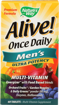 NATURE'S WAY: Alive Once Daily Men's Multi-Vitamin, 60 tablets