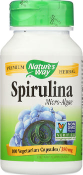 NATURE'S WAY: Spirulina Micro-Algae 380 mg, 100 capsules