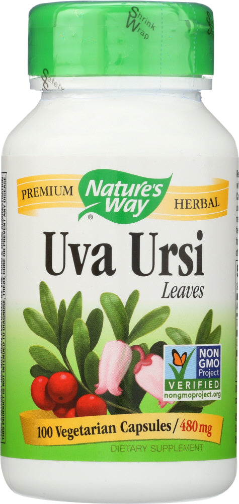 NATURE'S WAY: Uva Ursi Leaves 480 mg, 100 capsules