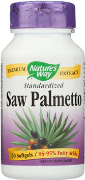 NATURE'S WAY: Saw Palmetto Standardized, 60 Softgels