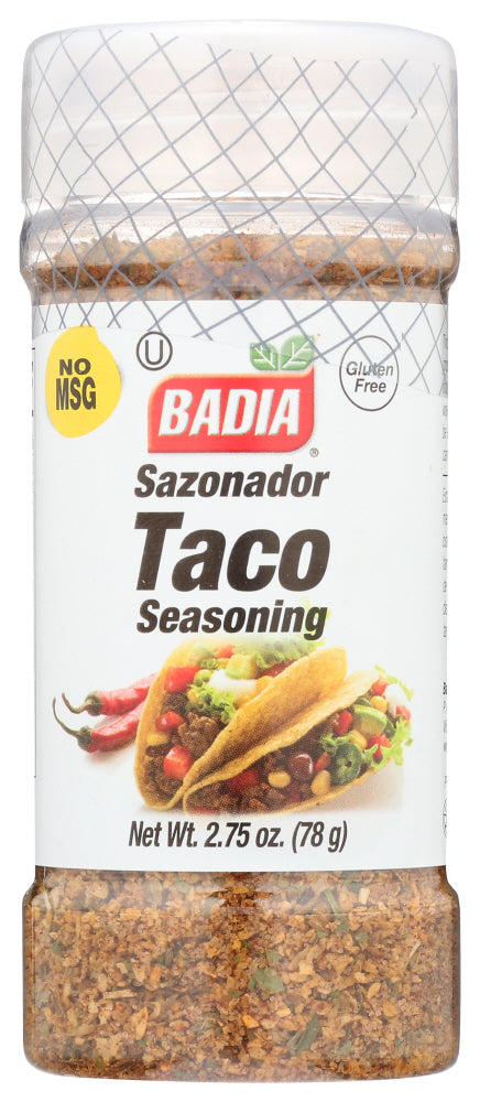 BADIA: Taco No MSG Seasoning, 2.75 oz