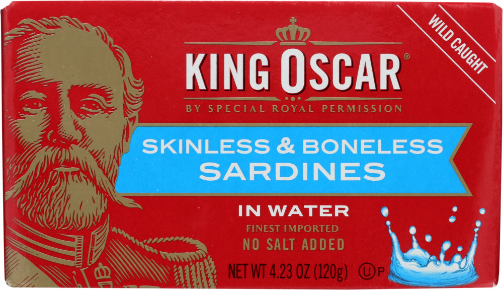 KING OSCAR: Skinless & Boneless Sardines In Water, 4.23 oz