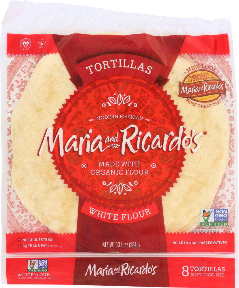 MARIA & RICARDOS: White Flour Tortillas, 13.50 oz