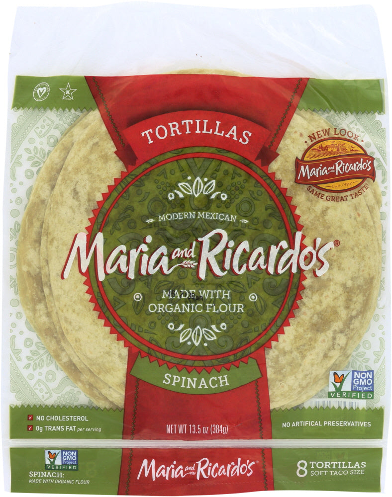 MARIA & RICARDOS: Spinach Tortillas, 13.50 oz