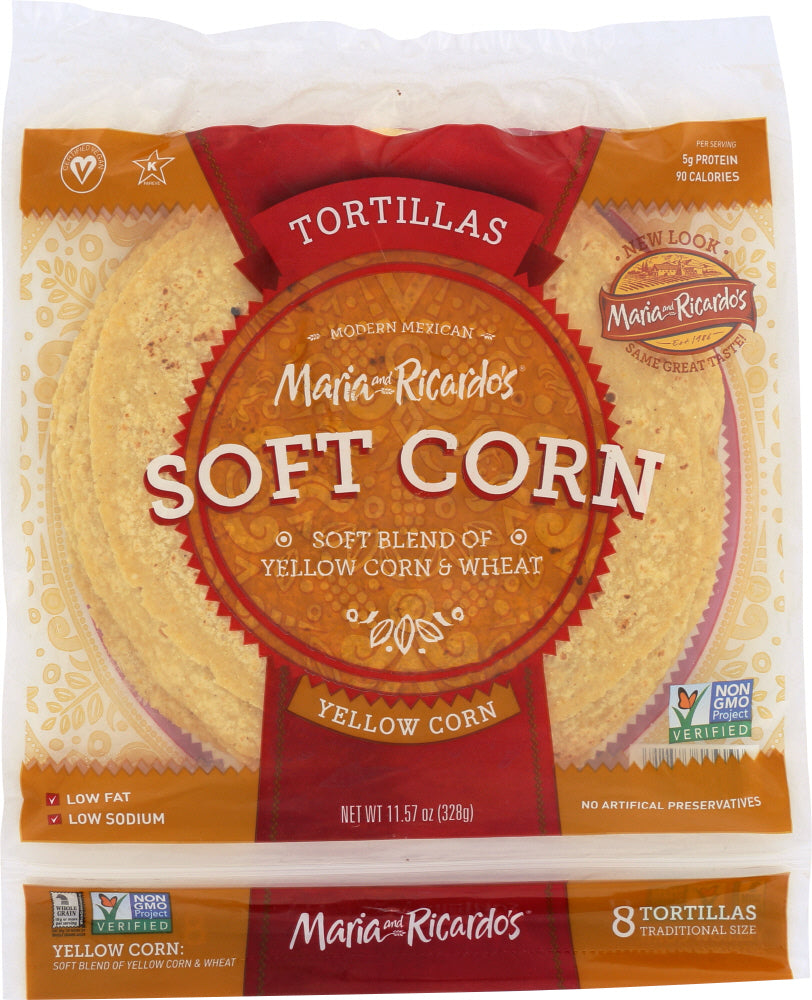 MARIA & RICARDOS: Soft Yellow Corn Tortillas, 11.57 oz