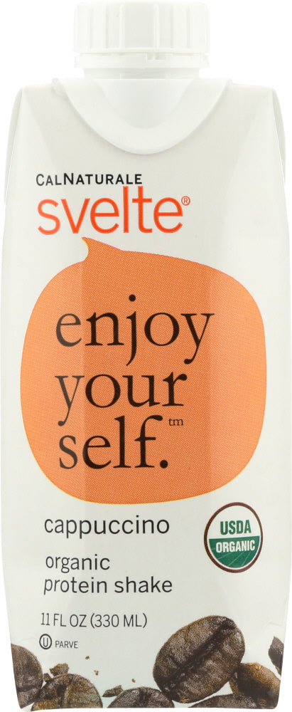 CALNATURALE: Svelte Organic Protein Shake Cappuccino, 11 oz