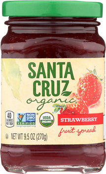 SANTA CRUZ: Fruit Spread Strawberry, 9.5 oz