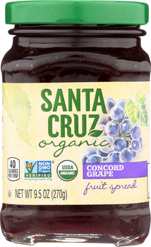 SANTA CRUZ: Organic Concord Grape Fruit Spread, 9.5 oz