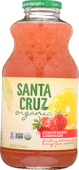 SANTA CRUZ: Organic Strawberry Lemonade Juice, 32 Oz