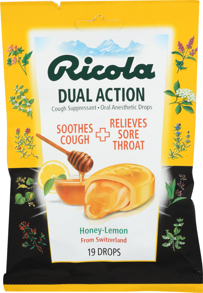 RICOLA: Cough Drops Honey Lemon, 19 pc