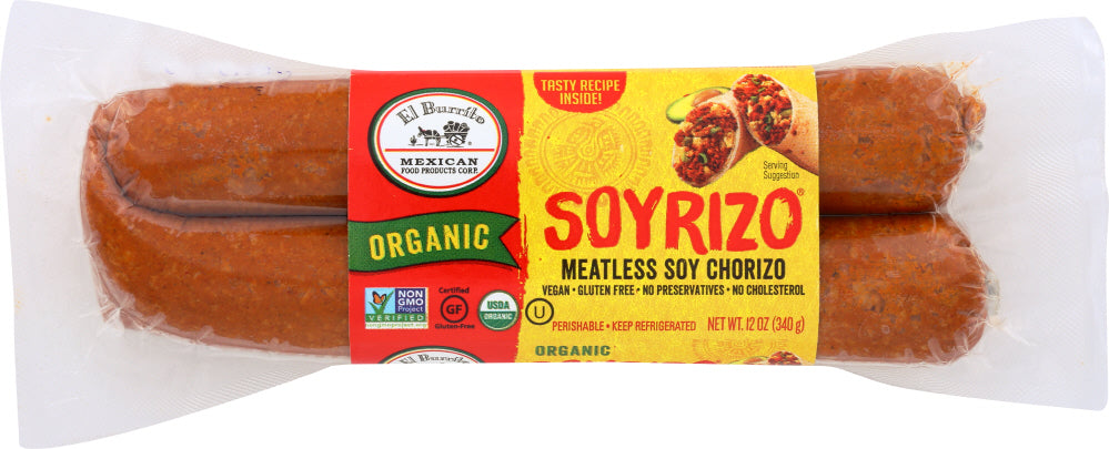 EL BURRITO: Meatless Soyrizo Organic, 12 oz