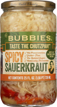 BUBBIES: Spicy Sauerkraut, 25 oz