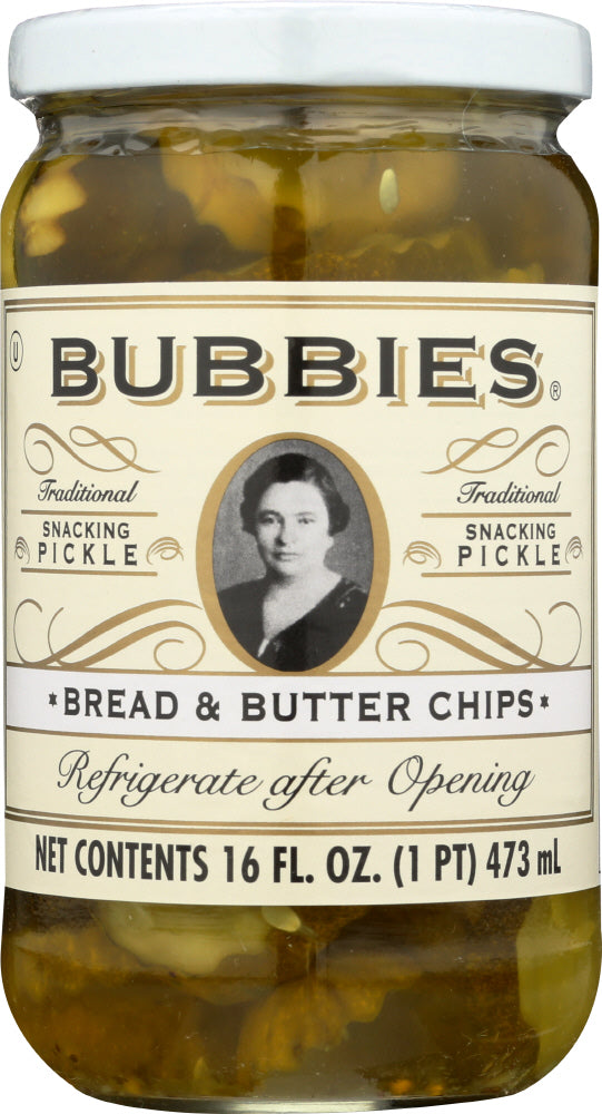 BUBBIES: Pickle Bread and Butter Chips, 16 oz