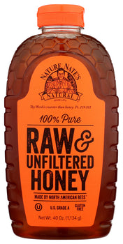 NATURE NATES: Raw & Unfiltered Honey, 40 oz