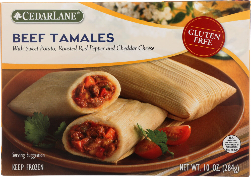 CEDARLANE: Gluten Free Beef Tamales, 10 oz