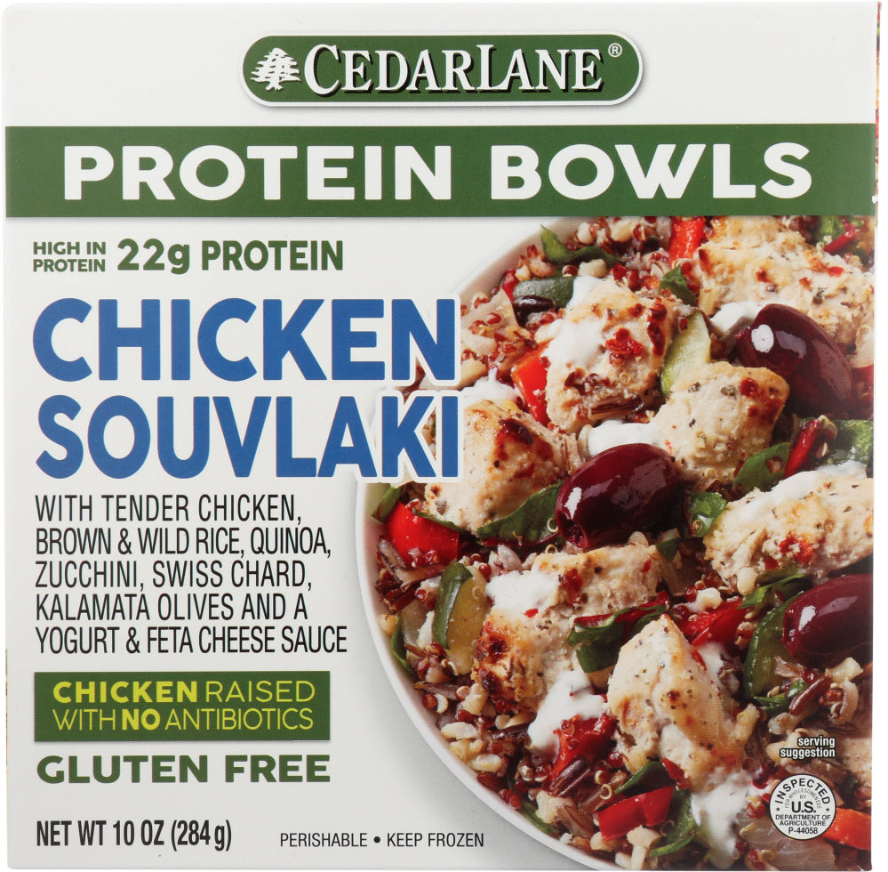 CEDARLANE: Entree Chicken Souvlaki Bowl, 10 oz