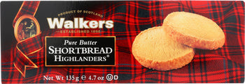 WALKERS: Pure Butter Shortbread Highlanders, 4.7 oz