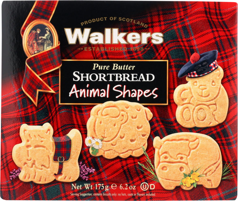 WALKERS: Animal Shapes Shortbread Cookie, 6.2 oz