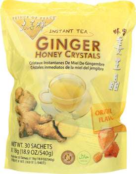 PRINCE OF PEACE: Instant Tea Original Ginger Honey Crystals, 30 bg