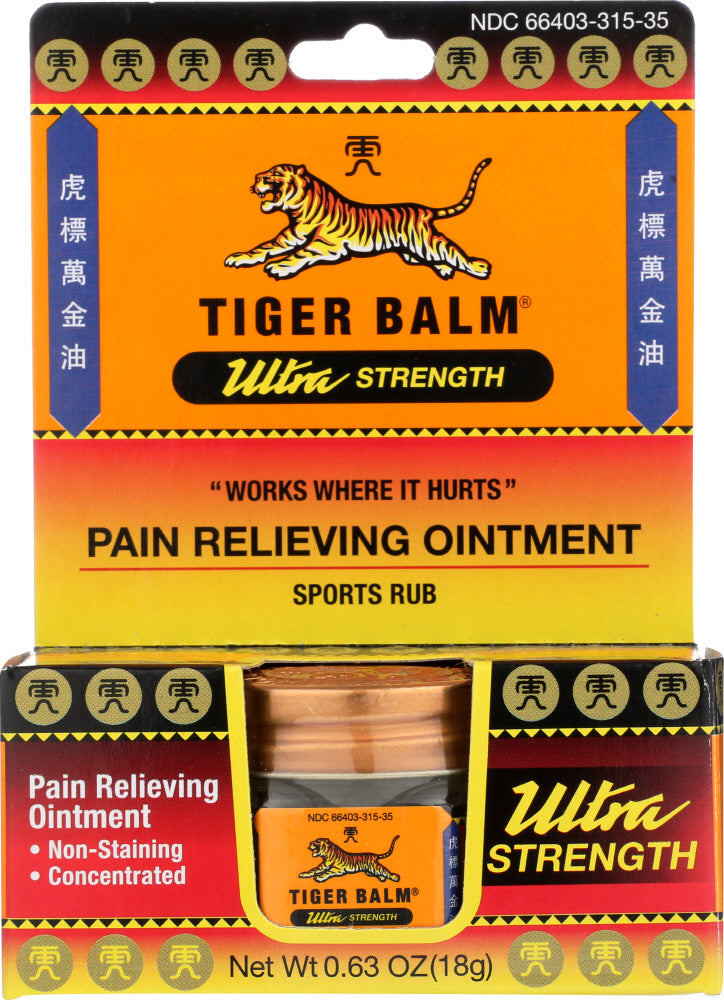 TIGER BALM: Ultra Strength Pain Relieving Ointment, 0.63 oz