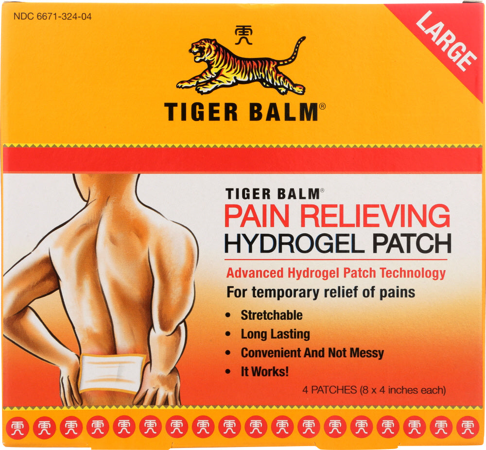 TIGER BALM: Pain Relieving Large Patch, 4 Patches