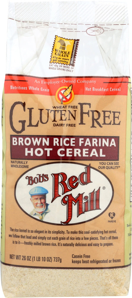 BOBS RED MILL: Brown Rice Farina Creamy Rice Hot Cereal, 26 oz