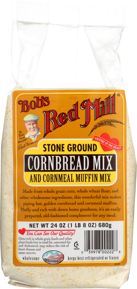 BOBS RED MILL: Stone Ground Cornbread and Cornmeal Muffin Mix, 24 oz