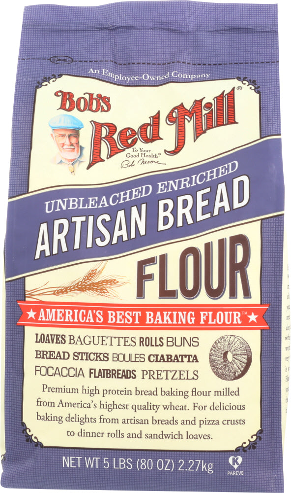 BOB'S RED MILL: Unbleached Enriched Artisan Bread Flour, 5 lb